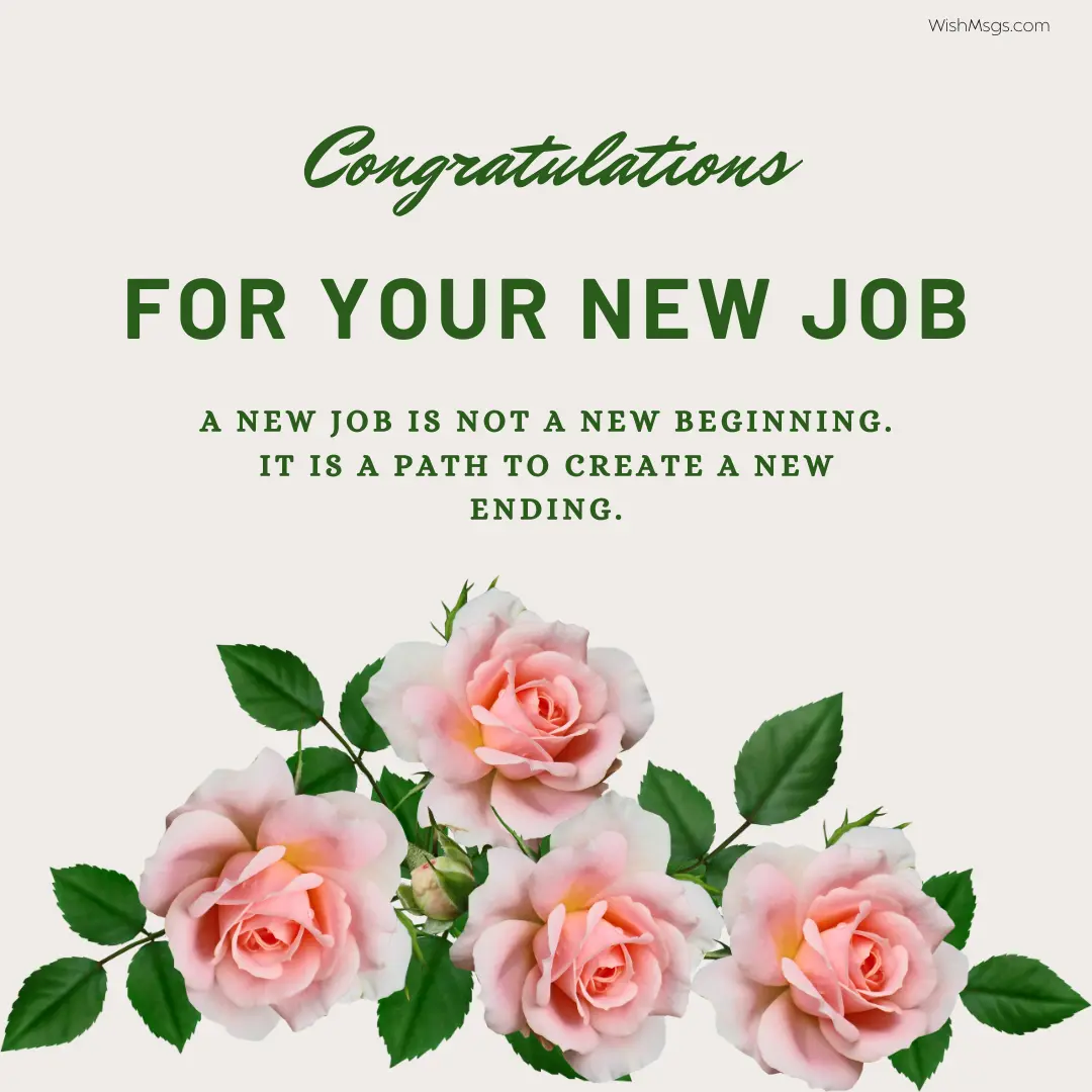 best wishes for new job role