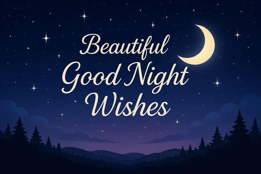 beautiful good night wishes